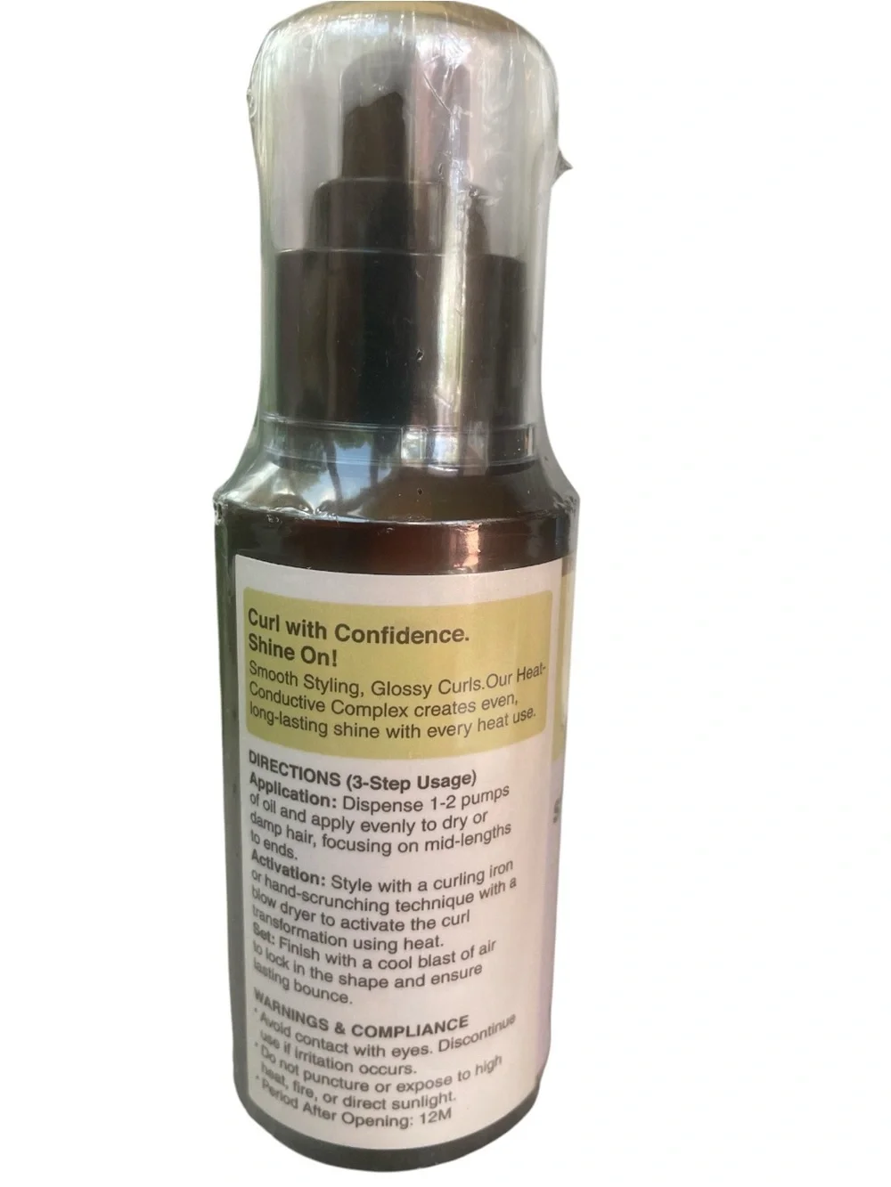 Curly Hair Heat Activated Curl Defining Oil Serum Frizz Control 3.3oz